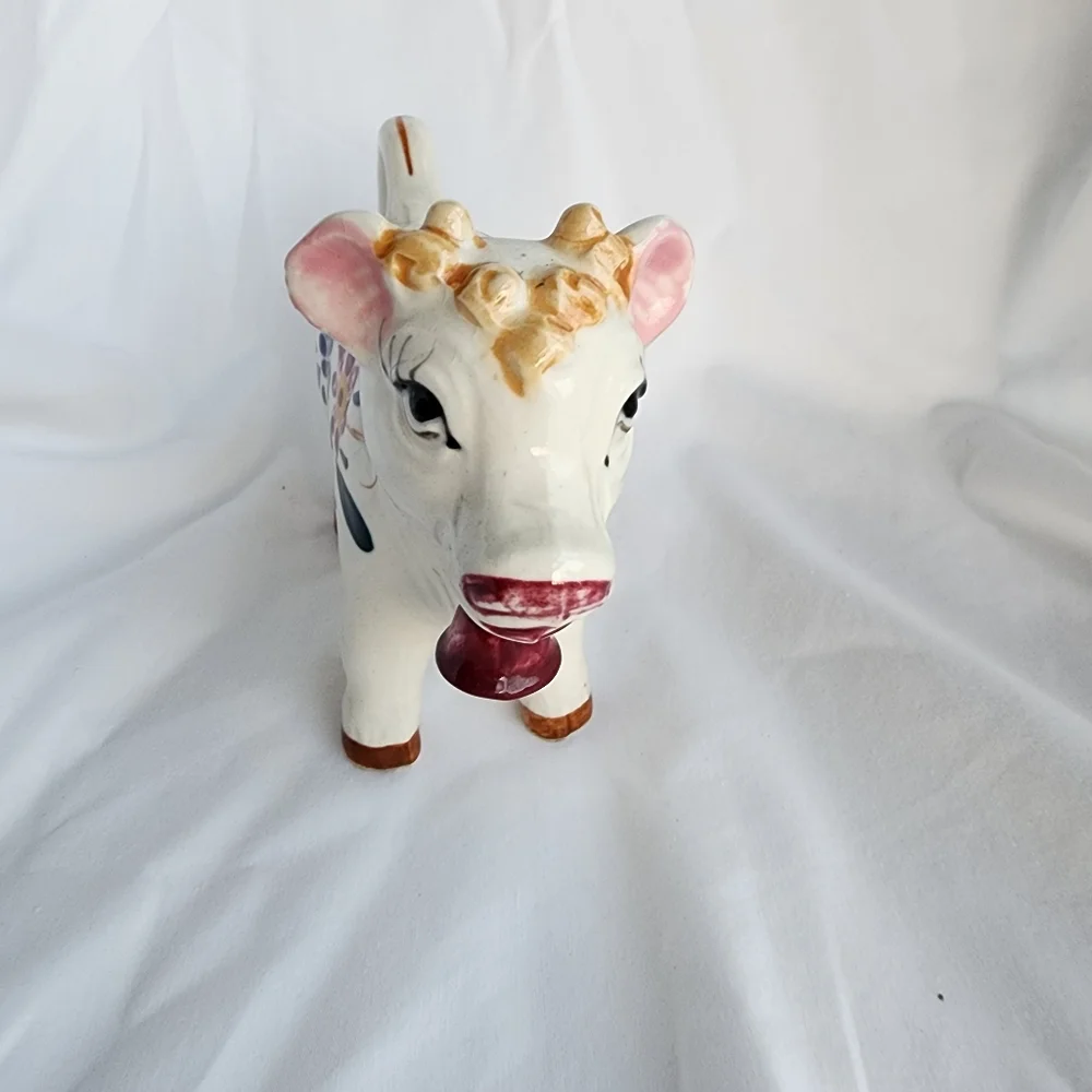 Royal Japan Vintage Cow Creamer or Planter Handpainted with spout